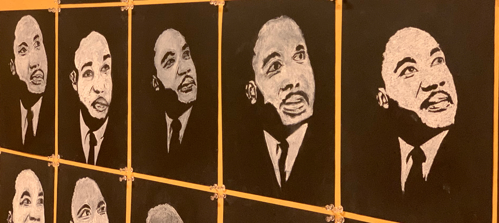 Grade 8 portraits of Martin Luther King