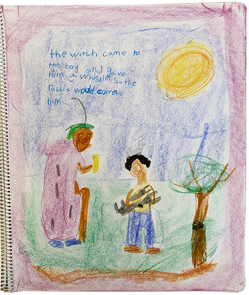 Illustration of Manuel Had a Riddle made by a second grader